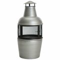 Safavieh 40 x 18 x 18 in. Cartagena Chiminea Silver & Black PIT1001A